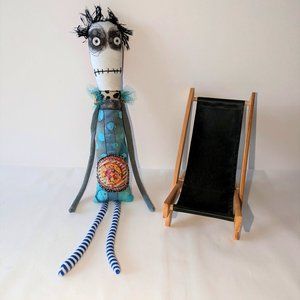 OOAK Snotnormal Anxiety Faerie Art Doll and Chair